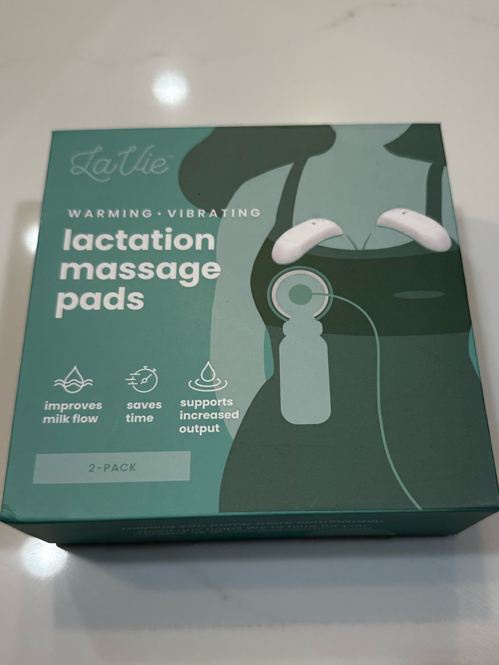 La Vie Lactation Warming Massage Pads - Pack of 2 New